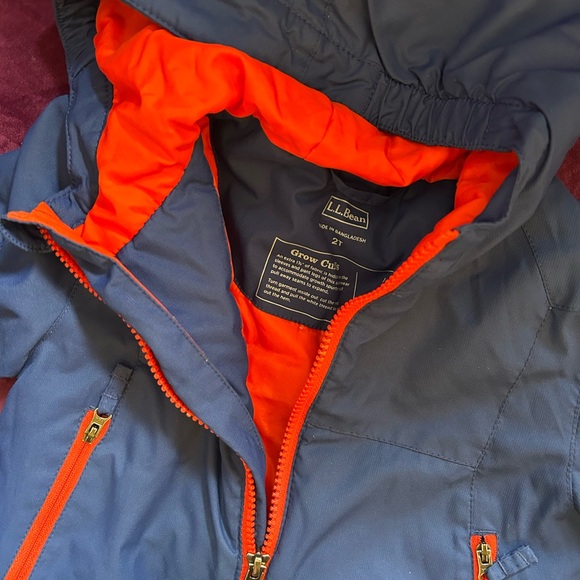 L.L. Bean Kids Blue and Orange Jacket - Picture 2 of 3